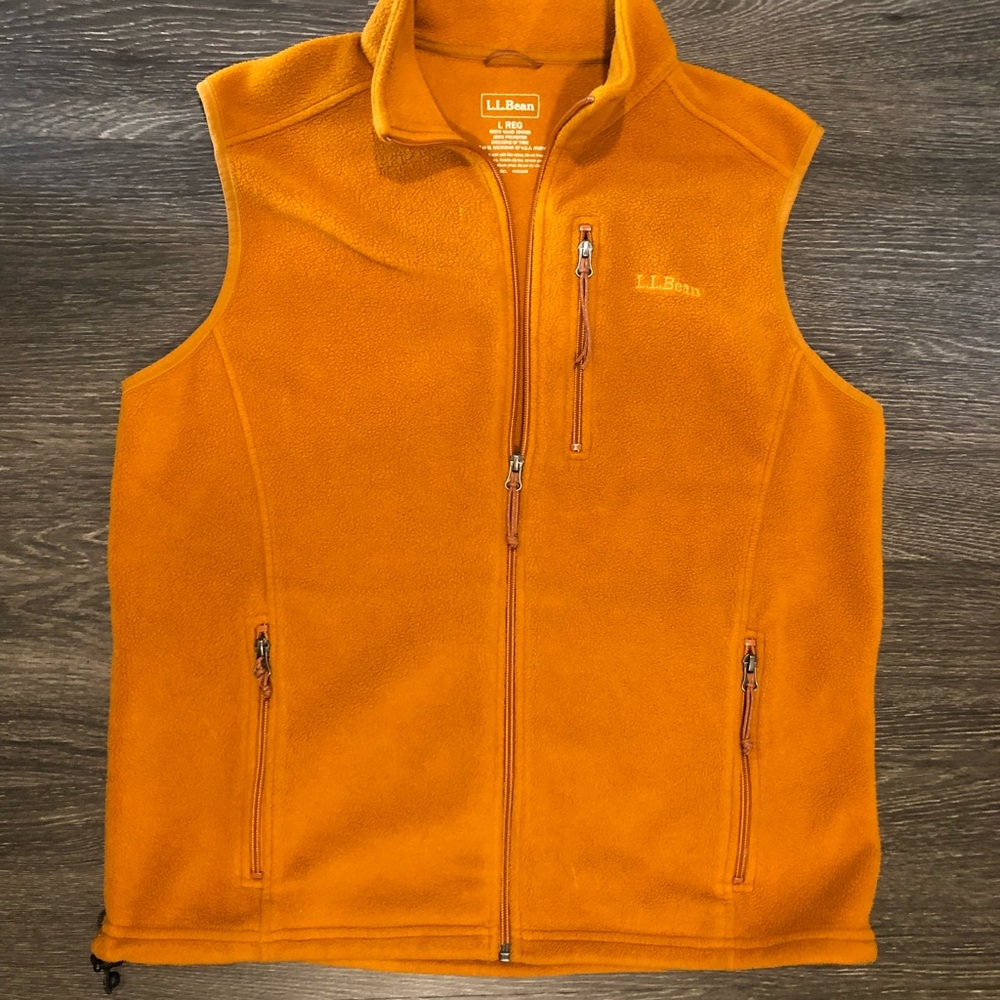 L.L. Bean Full Zip Fleece Vest 3 Pocket Men's Size L